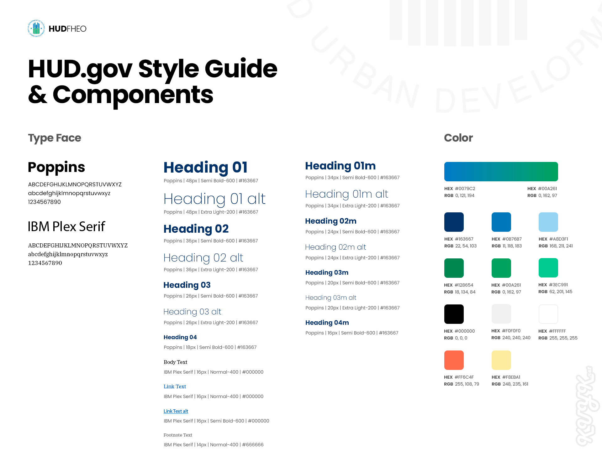 HUD.gov Style Guide screenshot