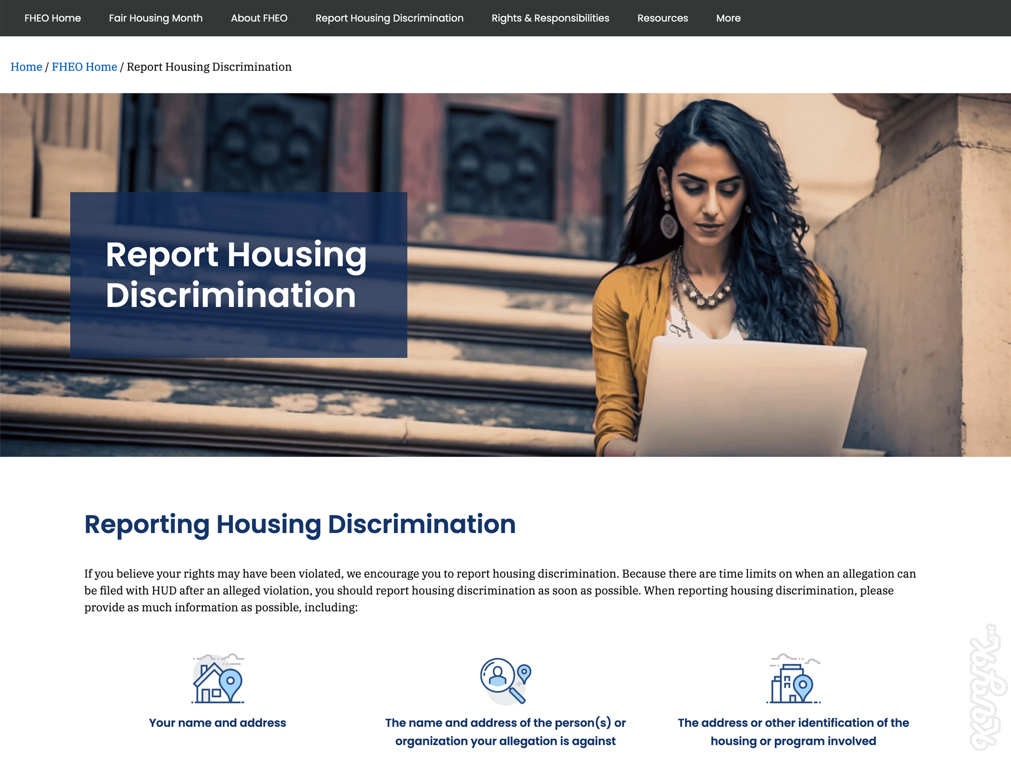 HUD.gov Pages screenshot